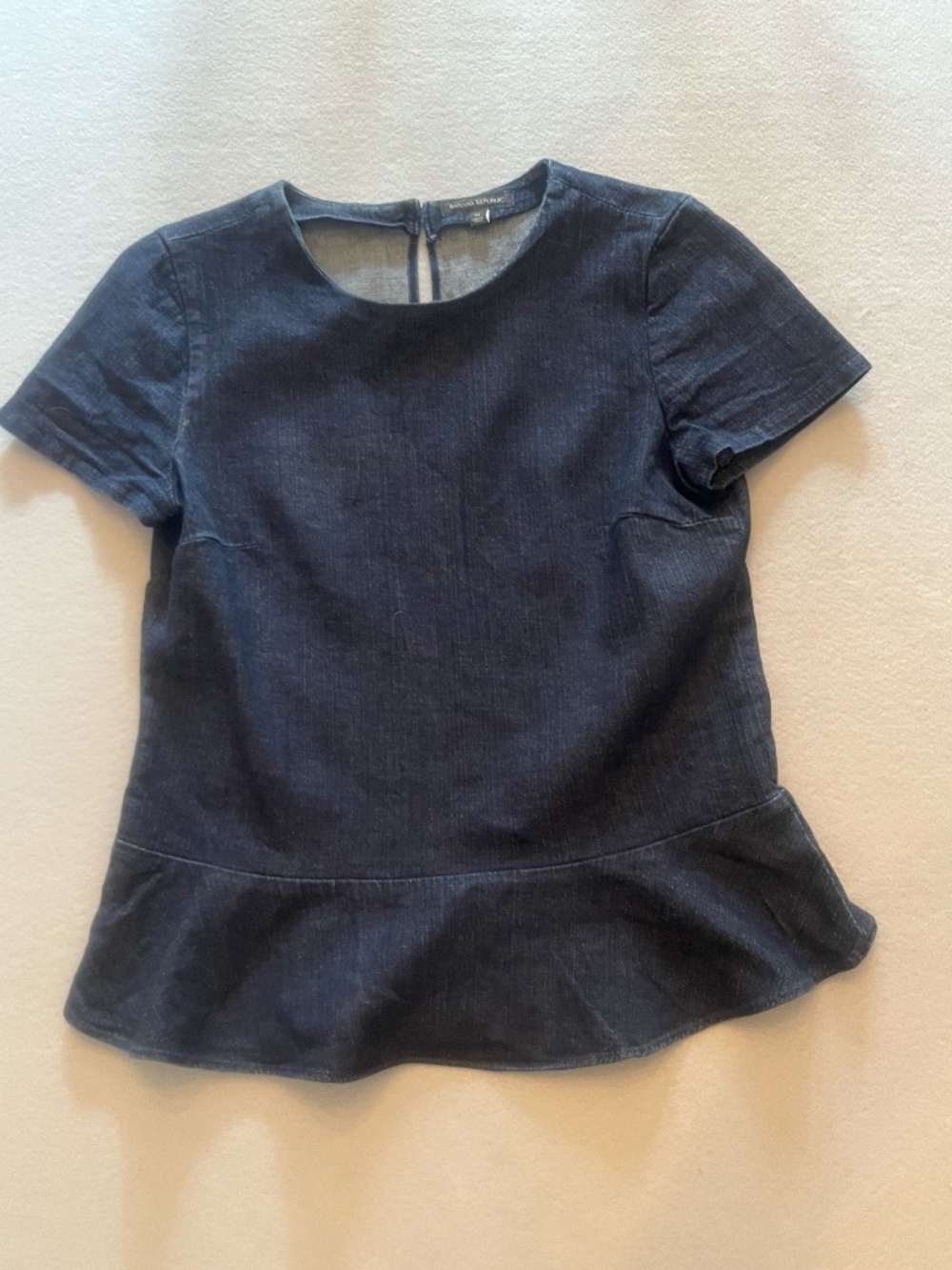 BANANA REPUBLIC Denim Peplum Top - Size Medium
